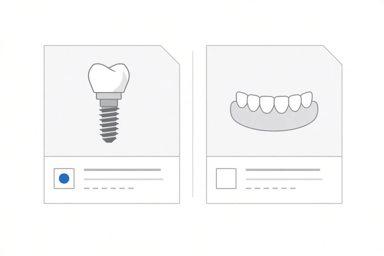 Professional header image for comparison analysis: Zobni implantat in zavarovalnica: kaj krije ZZZS in kdaj ...